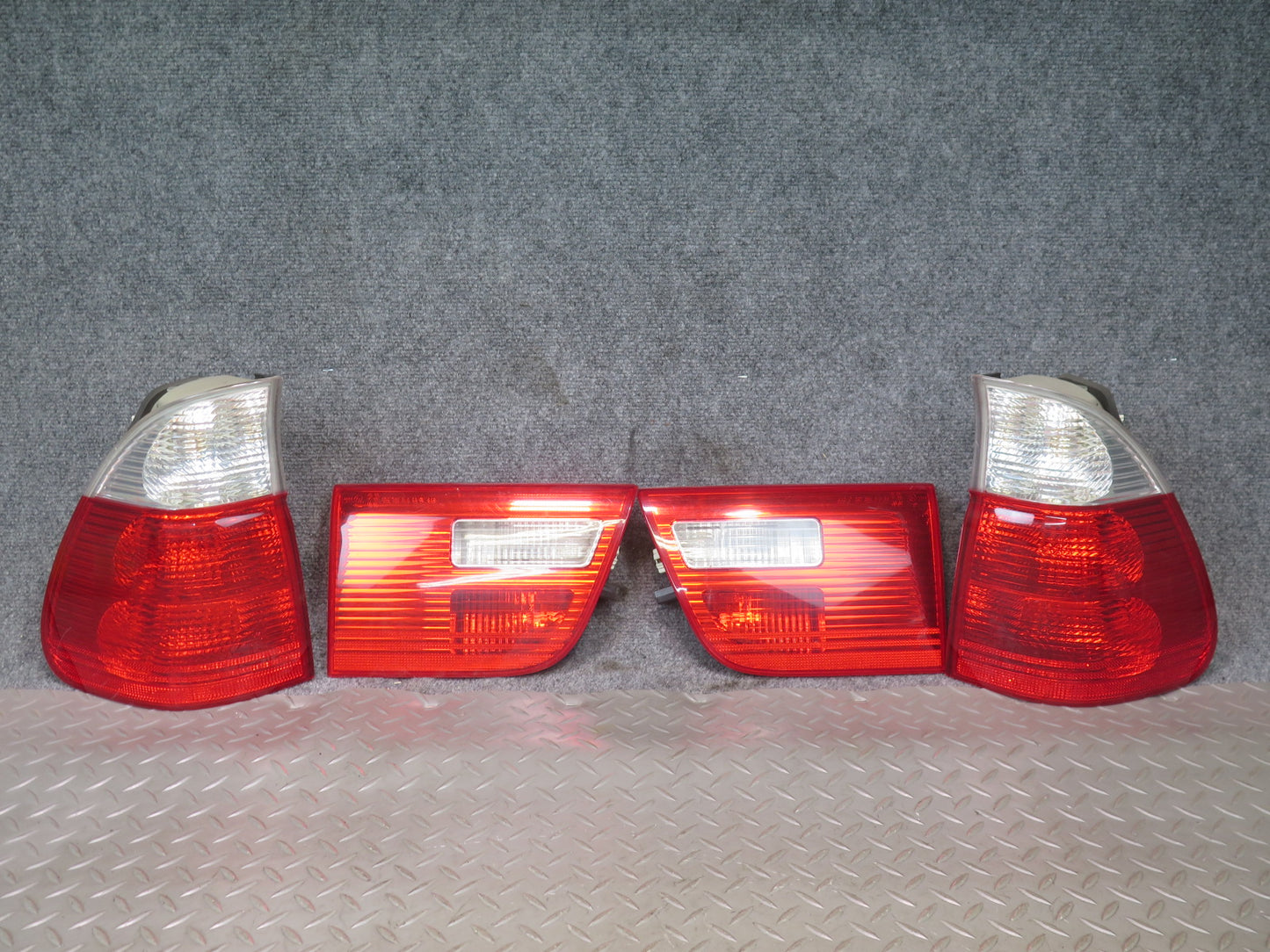 04-06 BMW E53 X5 Set of 4 Rear Left & Right Inner & Outer Tail Light Lamp OEM
