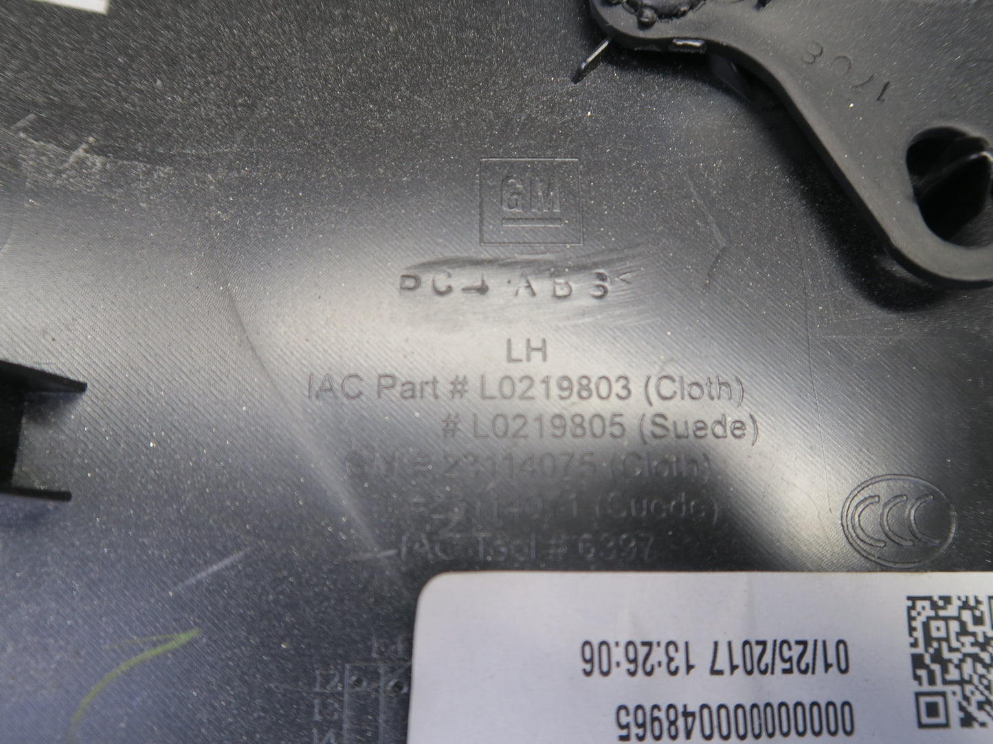 14-19 Chevrolet Corvette C7 Set of 2 Rear Quarter Window Interior Trim Panel OEM