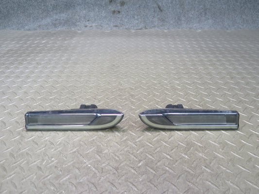 14-16 Porsche Panamera 970 Front Left Right Fender Marker Turn Signal Light Set