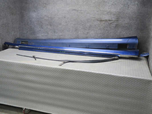 2016-2019 Tesla Model S 75D Right Left Side Skirt Rocker Molding Panel Set Blue