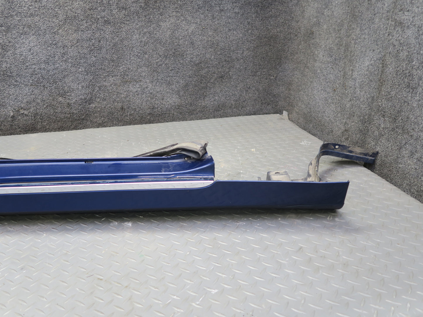 2016-2019 Tesla Model S 75D Right Left Side Skirt Rocker Molding Panel Set Blue