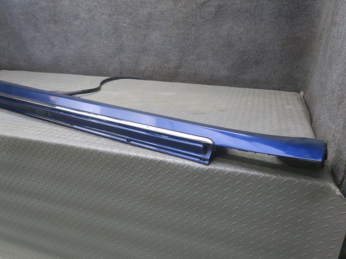 2016-2019 Tesla Model S 75D Right Left Side Skirt Rocker Molding Panel Set Blue