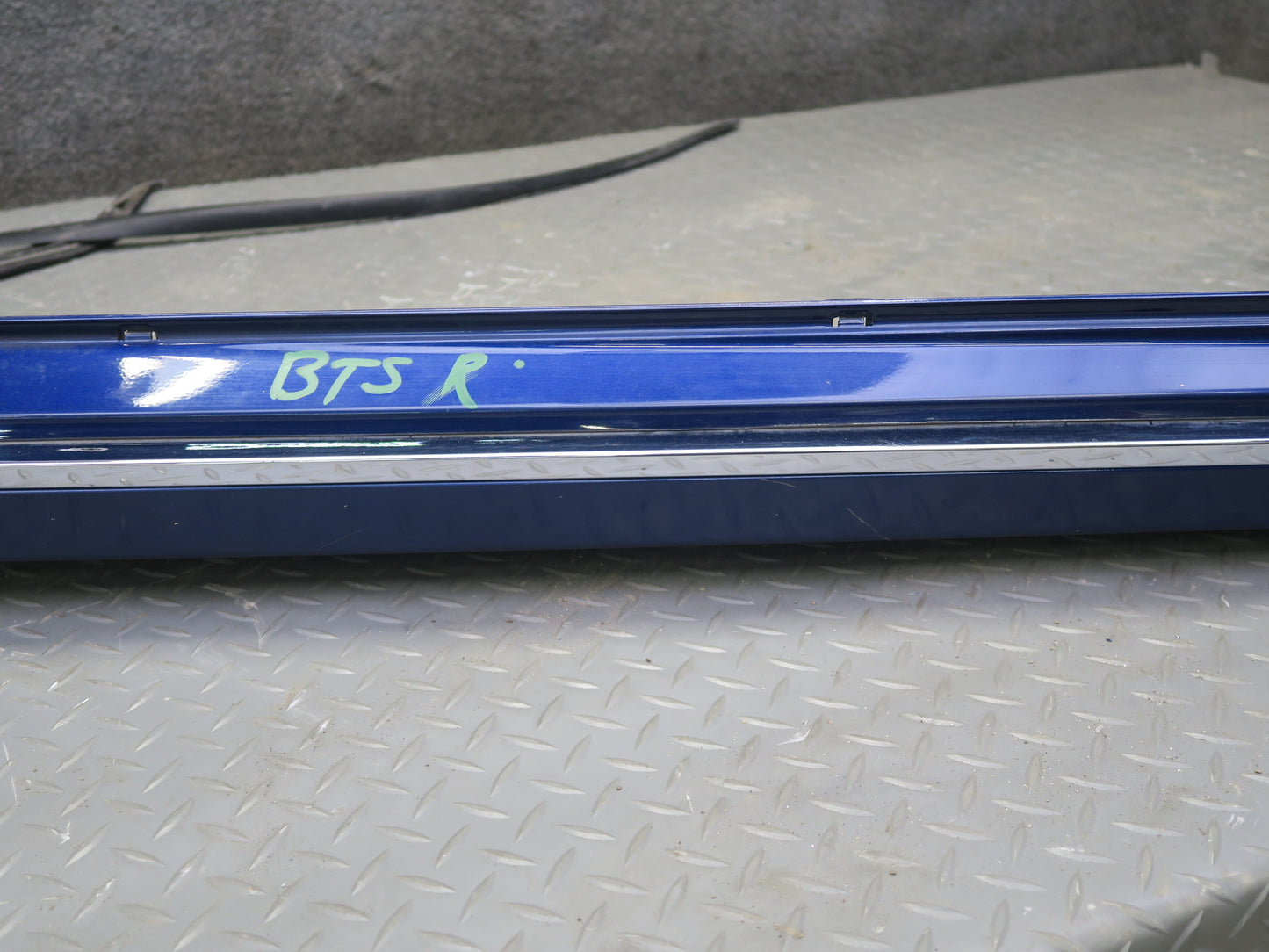 2016-2019 Tesla Model S 75D Right Left Side Skirt Rocker Molding Panel Set Blue