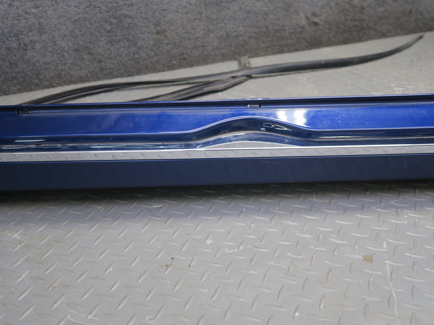 2016-2019 Tesla Model S 75D Right Left Side Skirt Rocker Molding Panel Set Blue