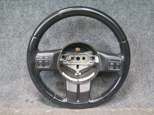 11-18 Jeep Wrangler JK Leather Steering Wheel w Shifters & Controls OEM
