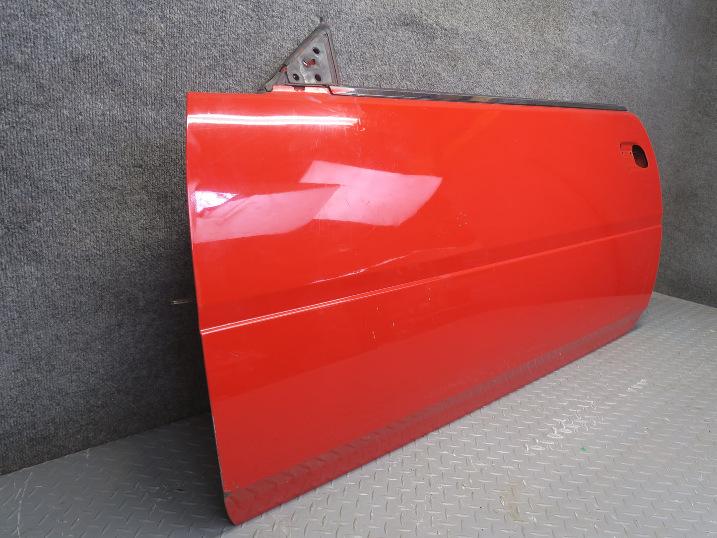 84-89 Nissan Z31 300ZX 2+2 Left Door Shell Panel w Window Guide HOT RED OEM