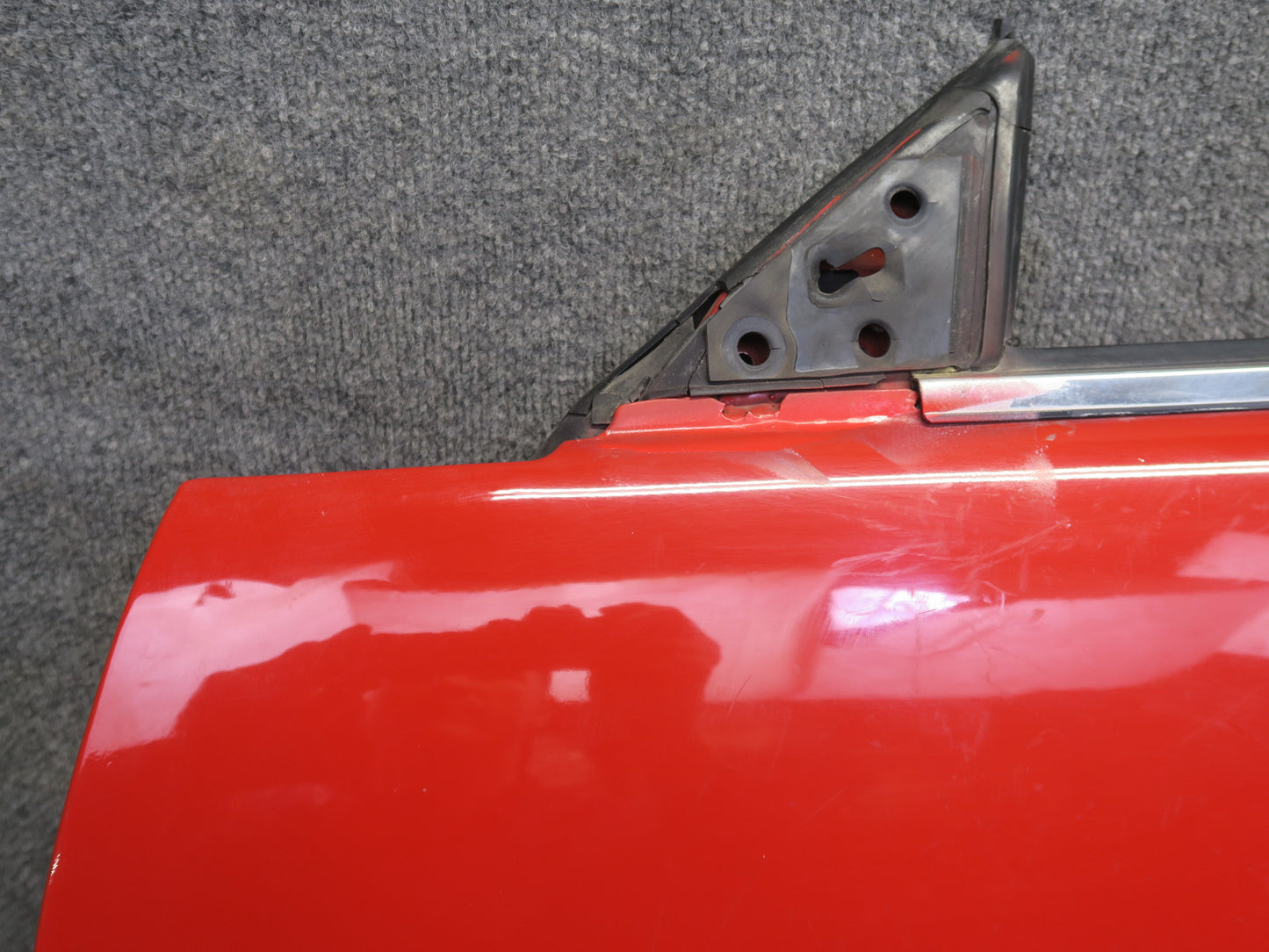 84-89 Nissan Z31 300ZX 2+2 Left Door Shell Panel w Window Guide HOT RED OEM