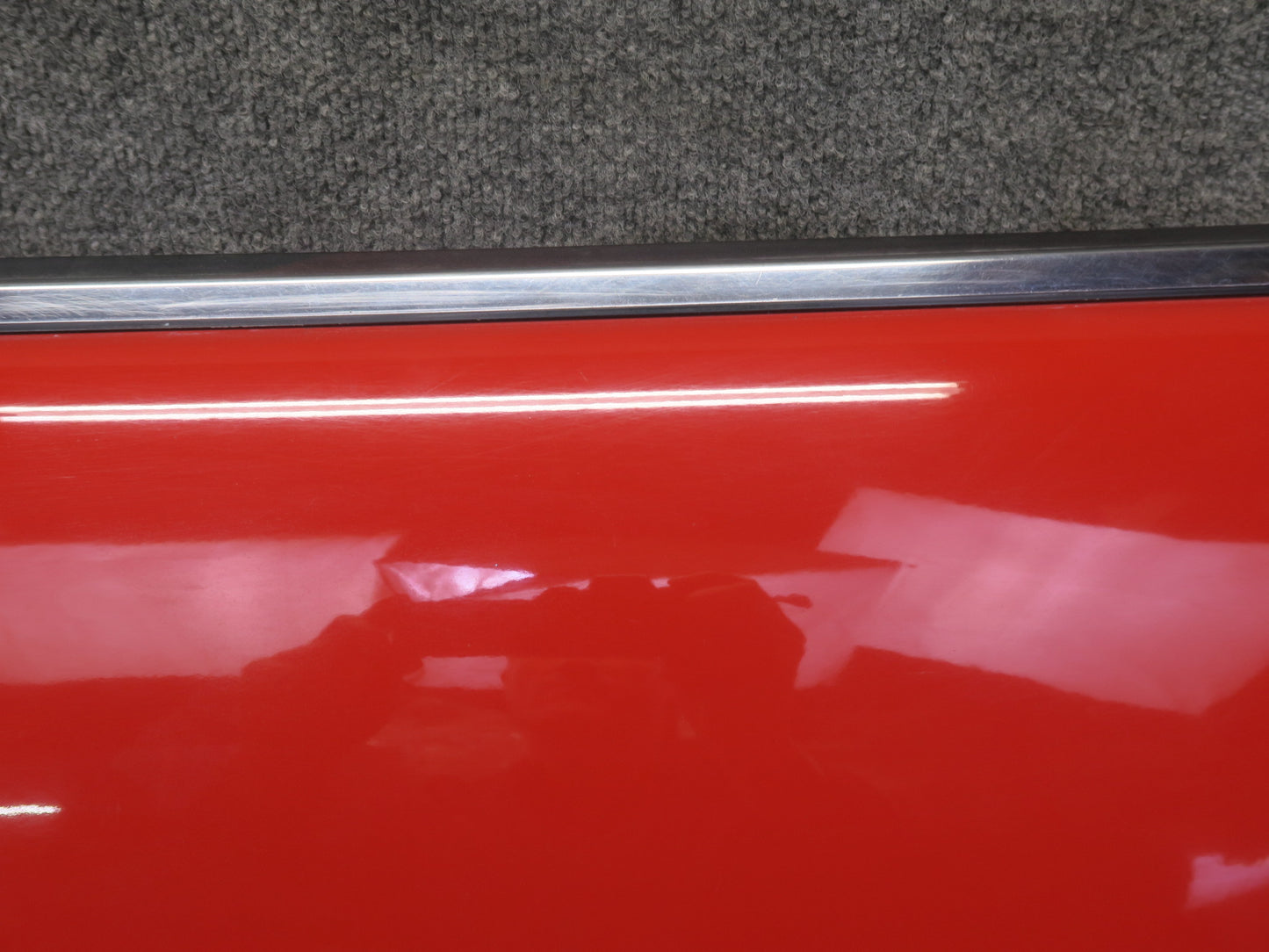 84-89 Nissan Z31 300ZX 2+2 Left Door Shell Panel w Window Guide HOT RED OEM