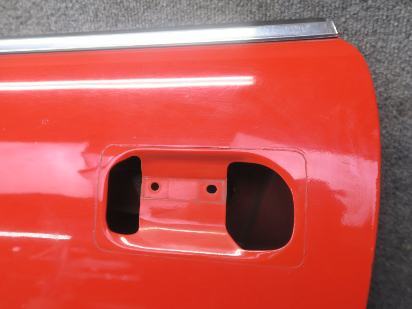 84-89 Nissan Z31 300ZX 2+2 Left Door Shell Panel w Window Guide HOT RED OEM