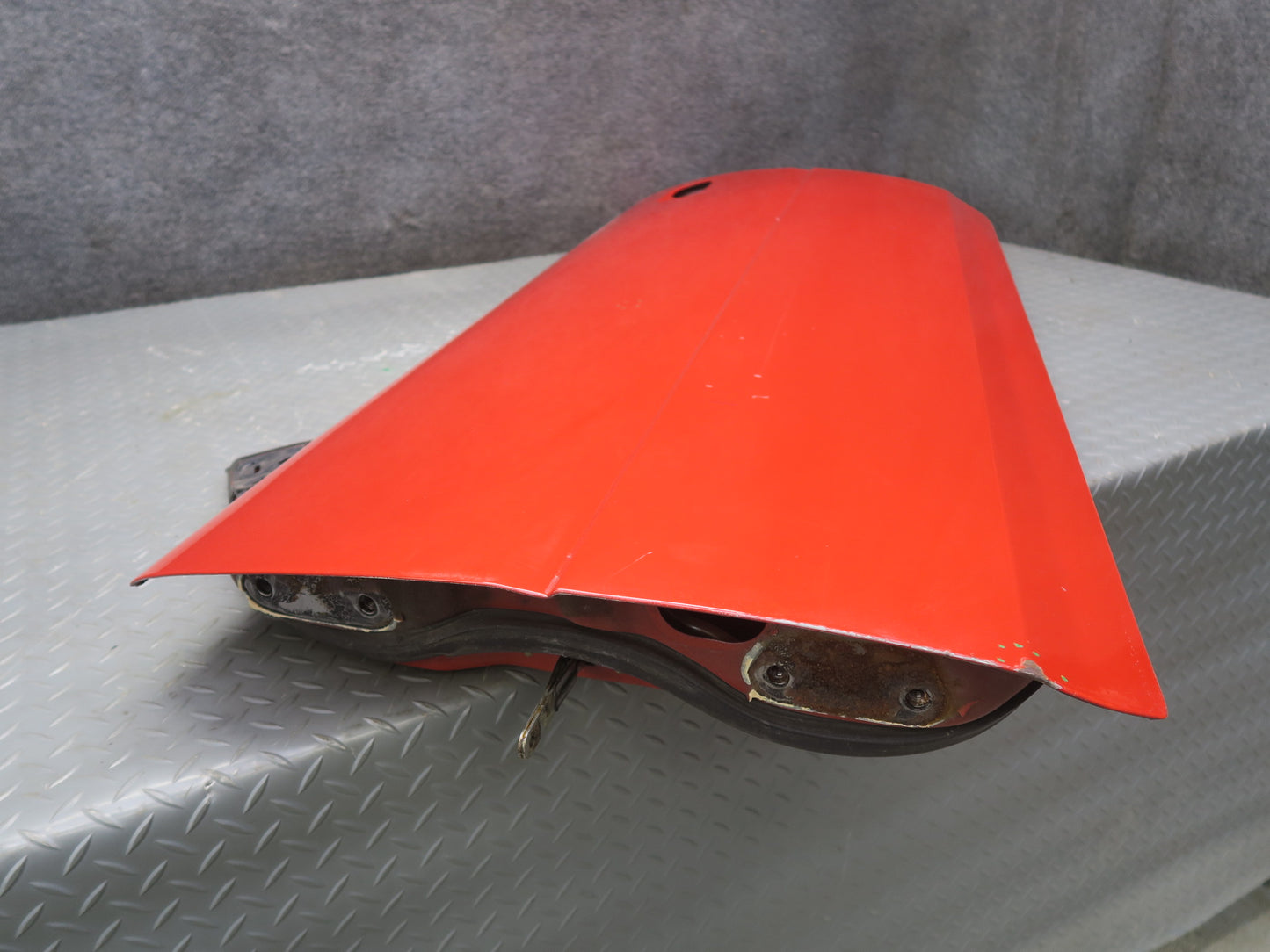 84-89 Nissan Z31 300ZX 2+2 Left Door Shell Panel w Window Guide HOT RED OEM