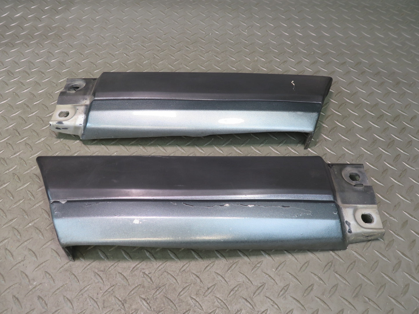 81-83 Datsun 280ZX S130 2+2 Front Bumper Left & Right Trim Molding Gray Set OEM