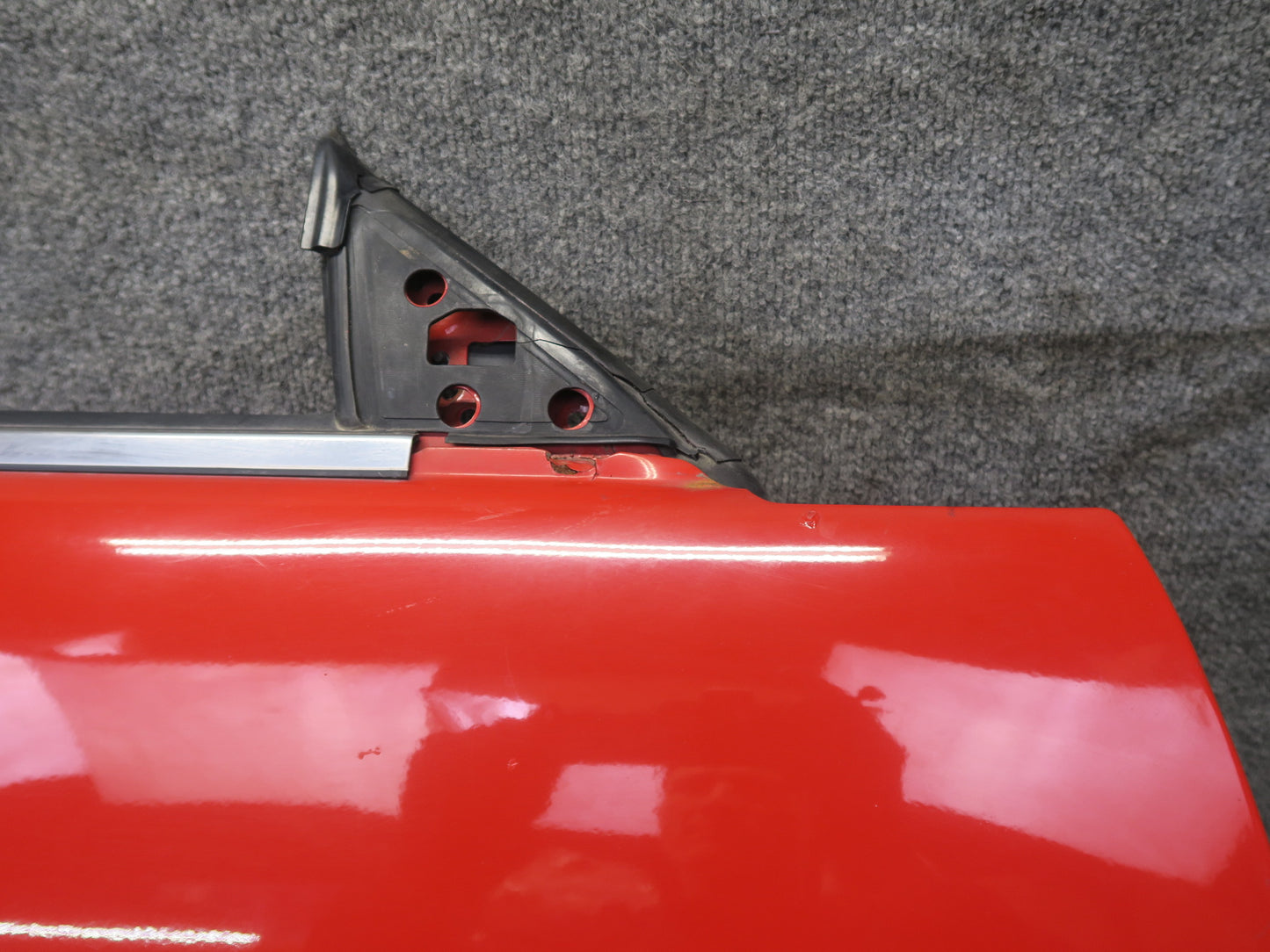 84-89 Nissan Z31 300ZX 2+2 Right Door Shell Panel w Window Guide HOT RED OEM