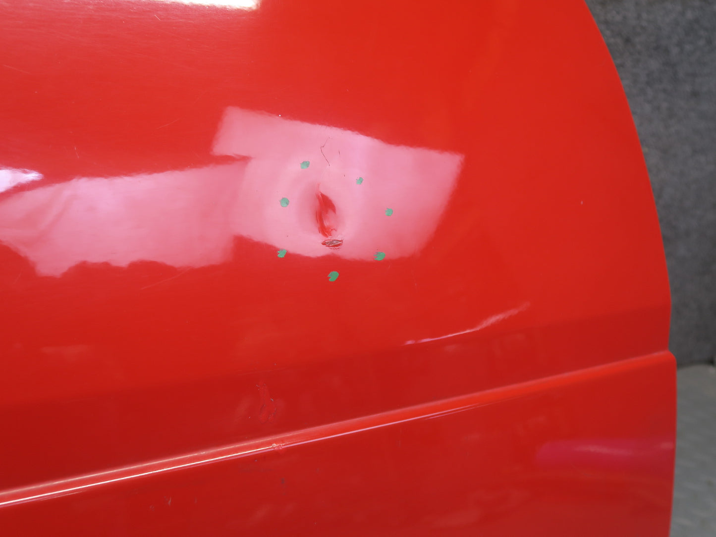 84-89 Nissan Z31 300ZX 2+2 Right Door Shell Panel w Window Guide HOT RED OEM