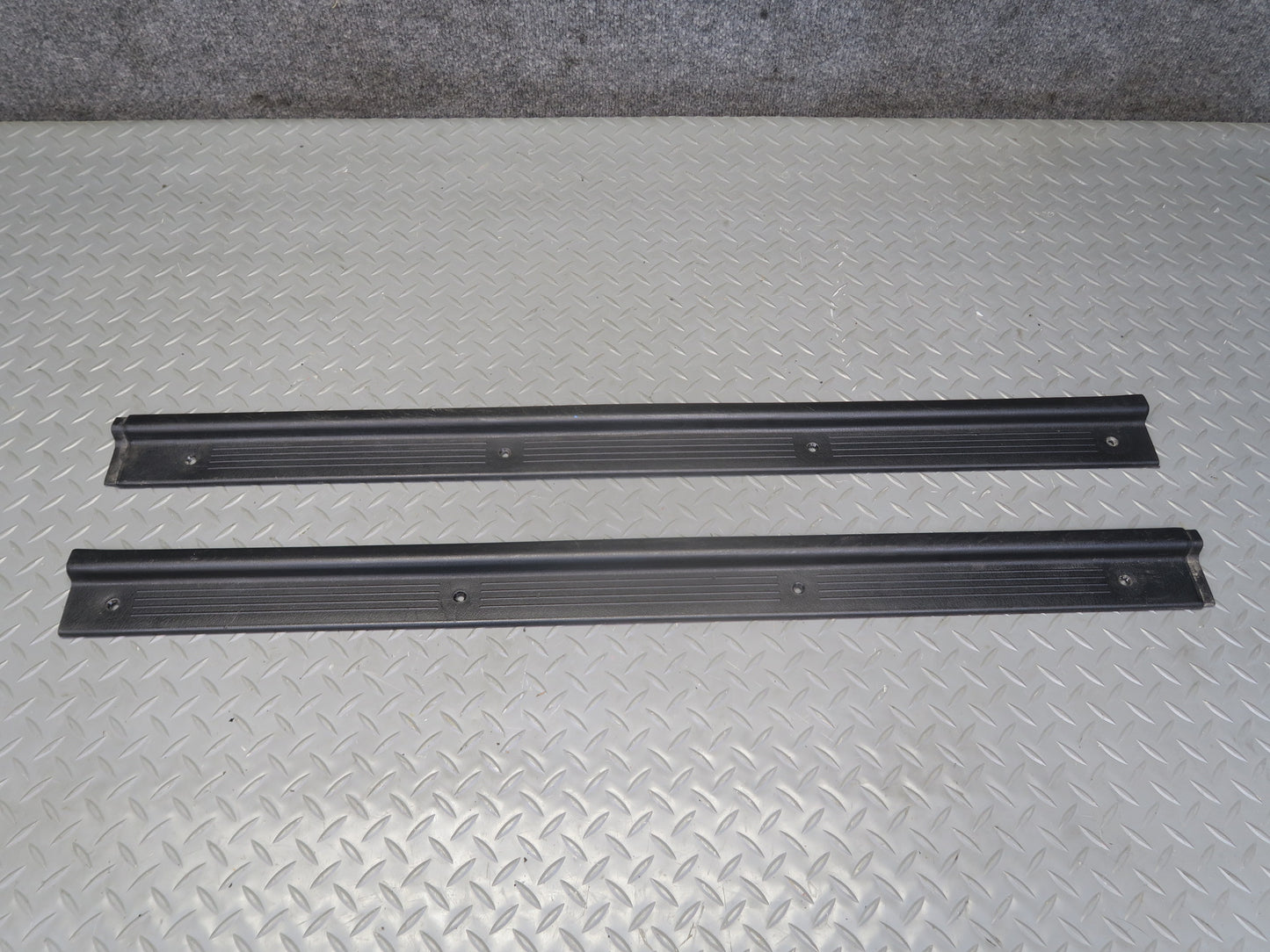 84-87 Nissan Z31 300ZX 2+2 Set of 2 Front Door Scuff Sill Plate Trim Panel OEM