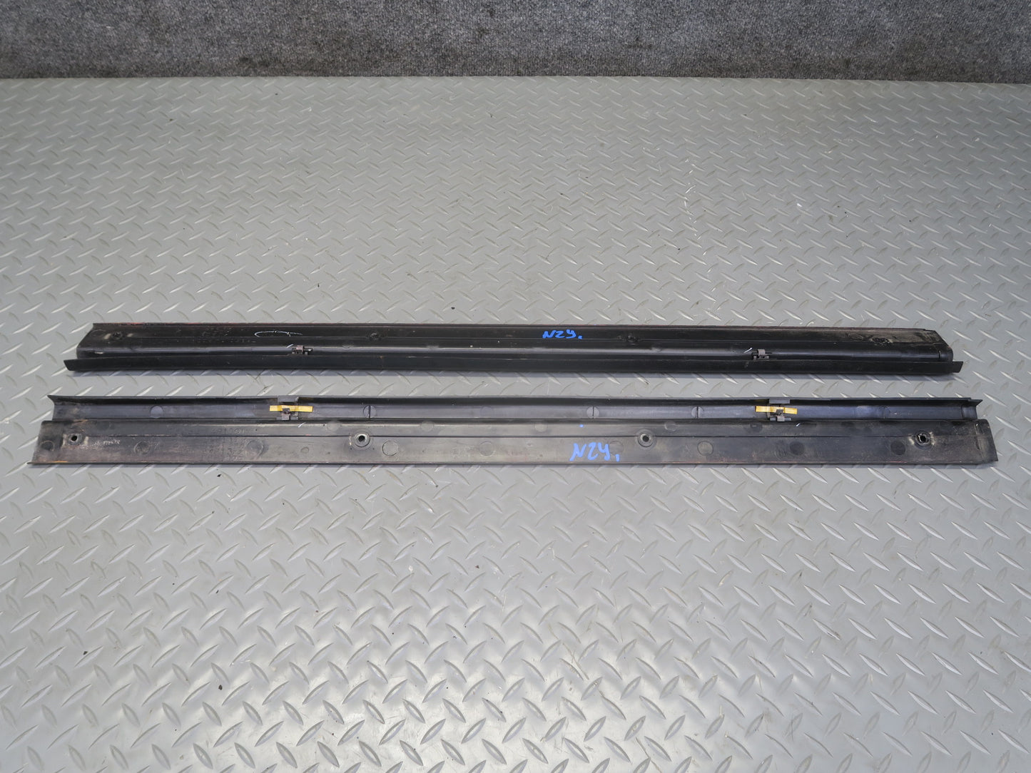 84-87 Nissan Z31 300ZX 2+2 Set of 2 Front Door Scuff Sill Plate Trim Panel OEM