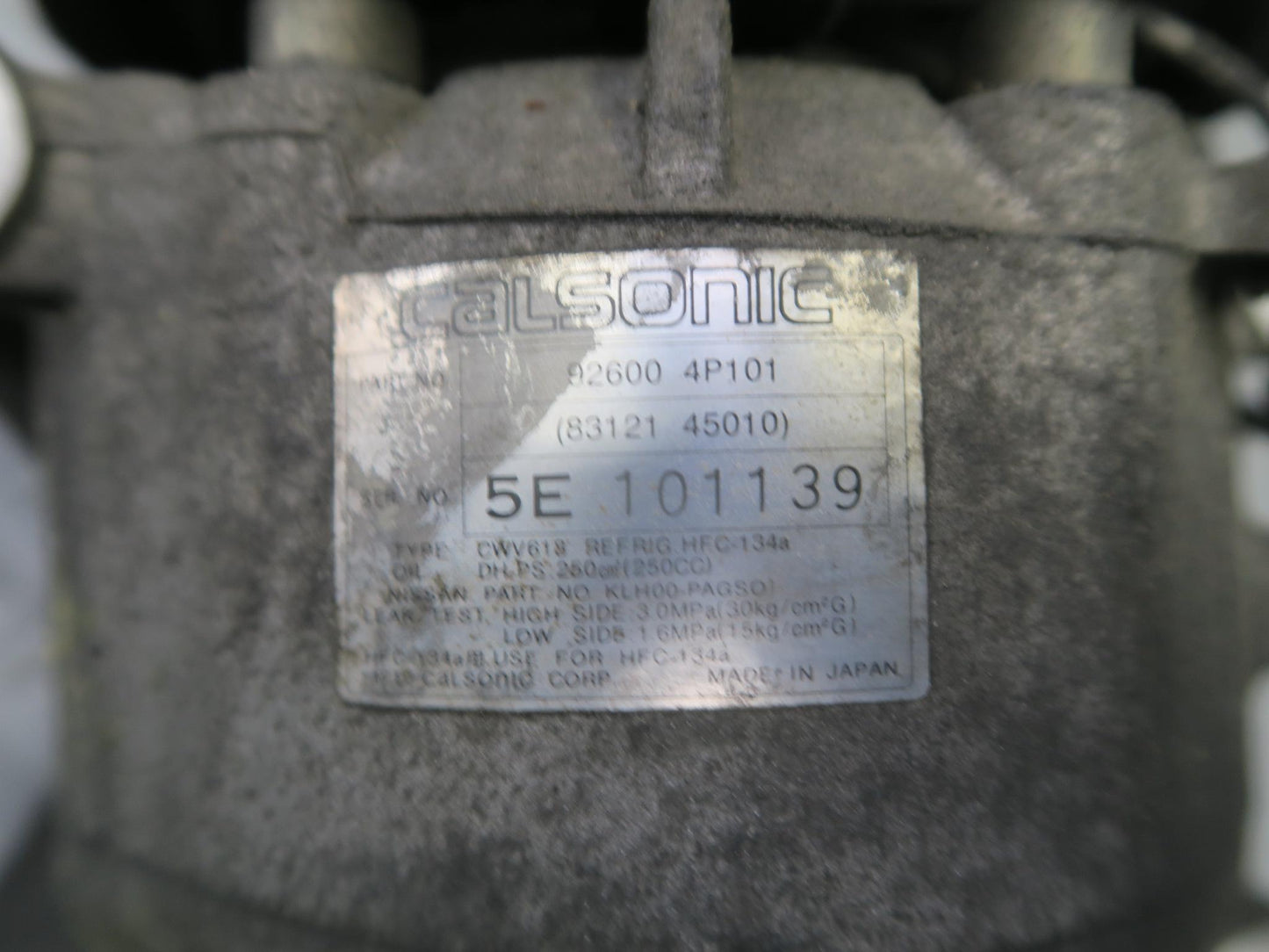 95-97 Nissan Gloria 3.0L A/C Air Conditioning Compressor OEM