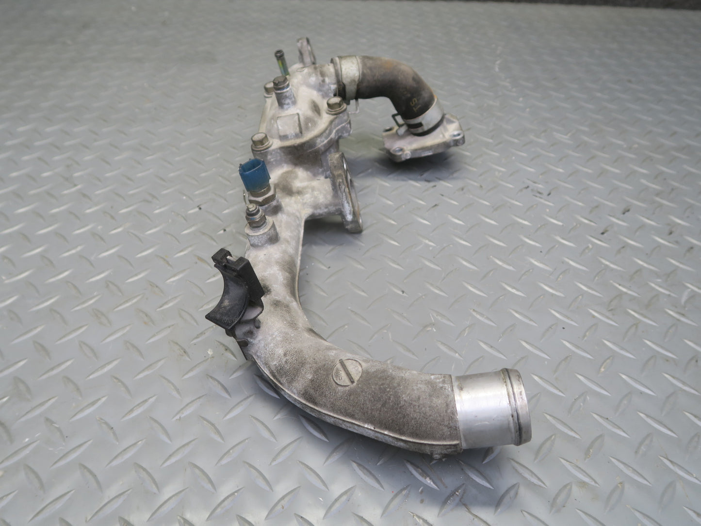 95-97 Nissan Gloria VQ30DET Coolant Water Outlet w Valve Temperature Sensor OEM