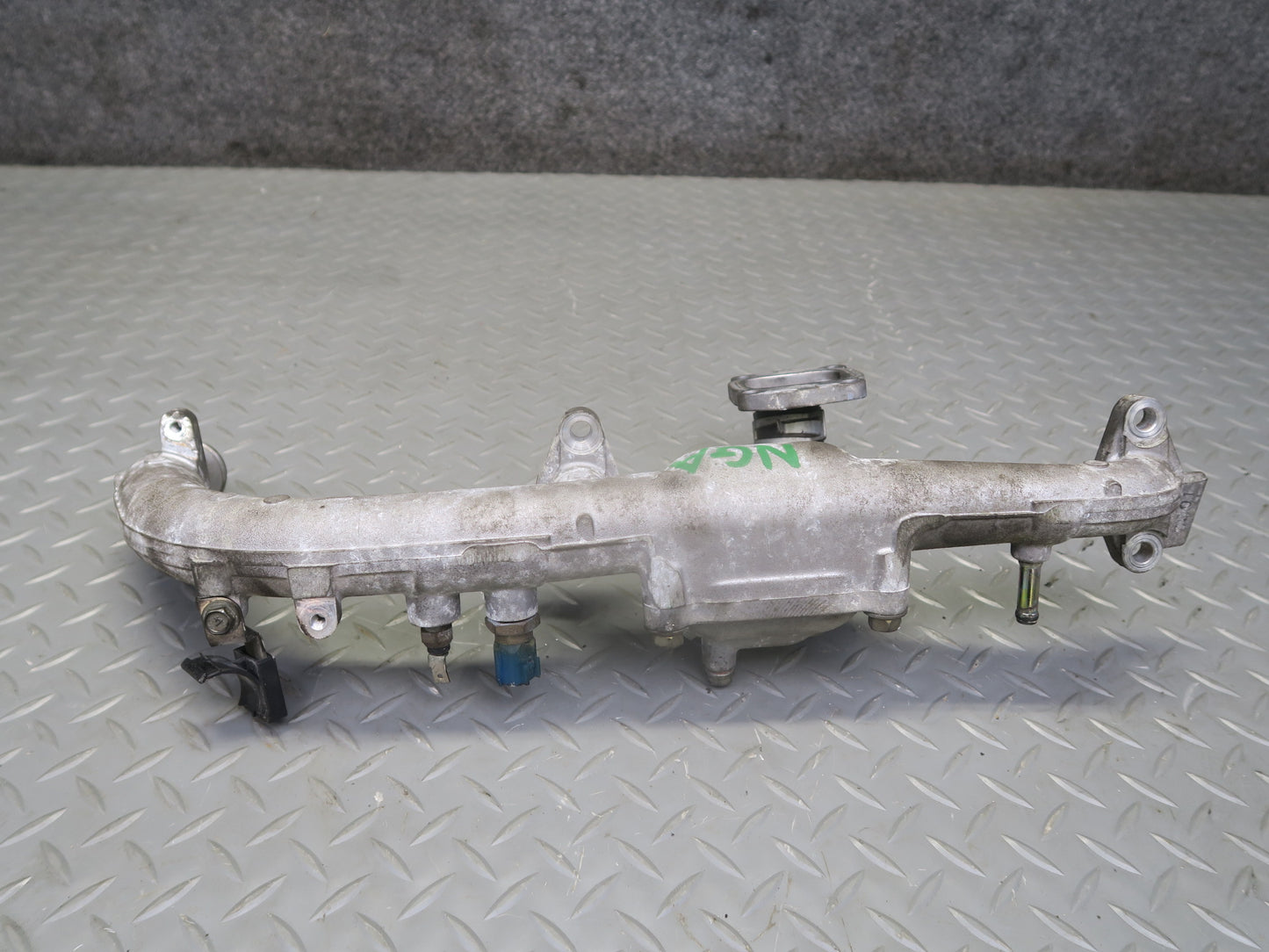 95-97 Nissan Gloria VQ30DET Coolant Water Outlet w Valve Temperature Sensor OEM