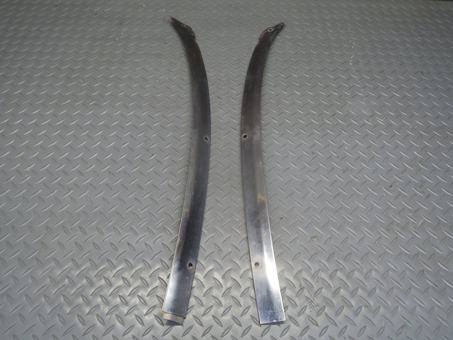 87-89 Nissan Z31 300ZX Front Windshield Chrome Trim Molding Cover Set OEM