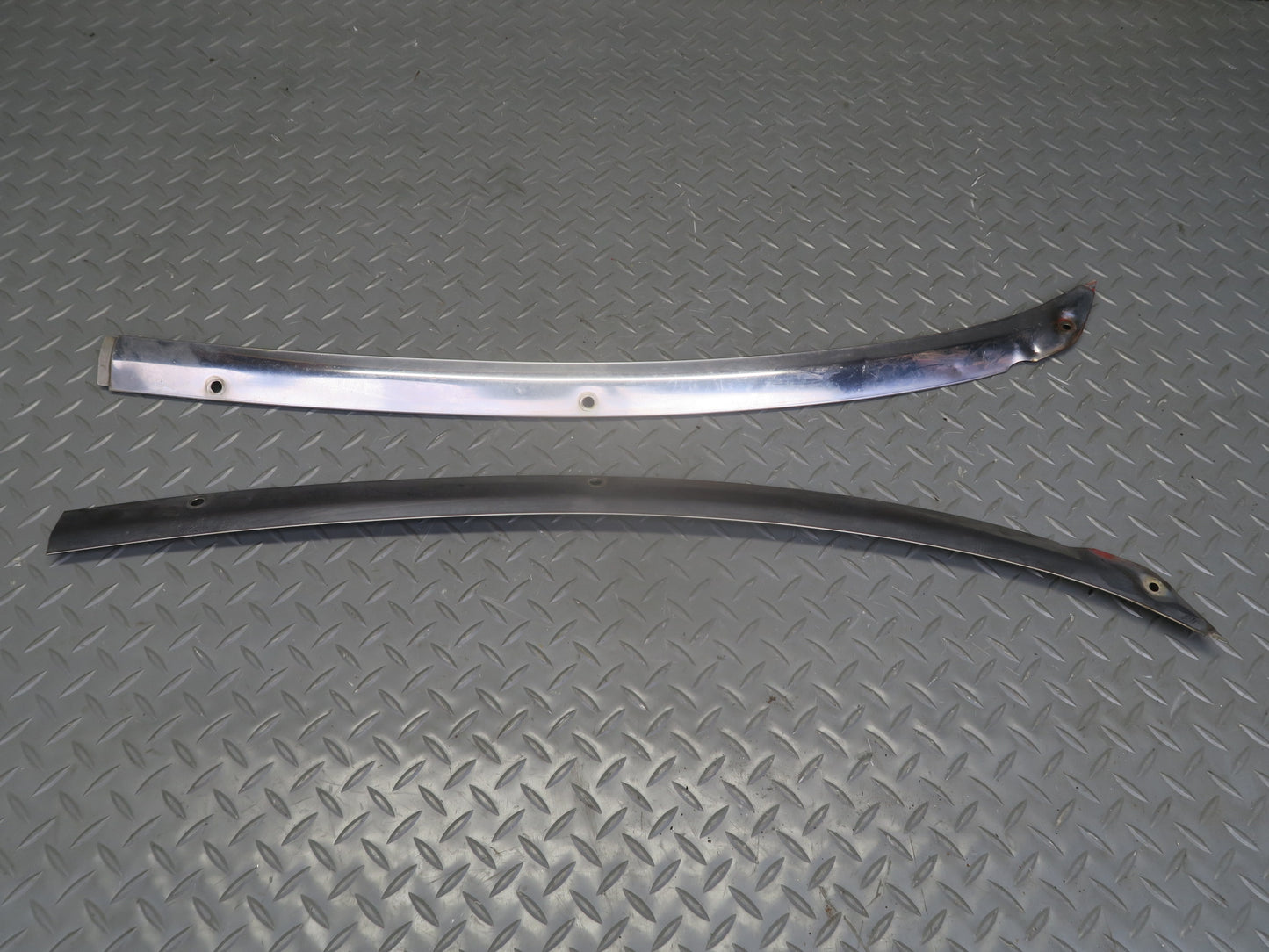 87-89 Nissan Z31 300ZX Front Windshield Chrome Trim Molding Cover Set OEM