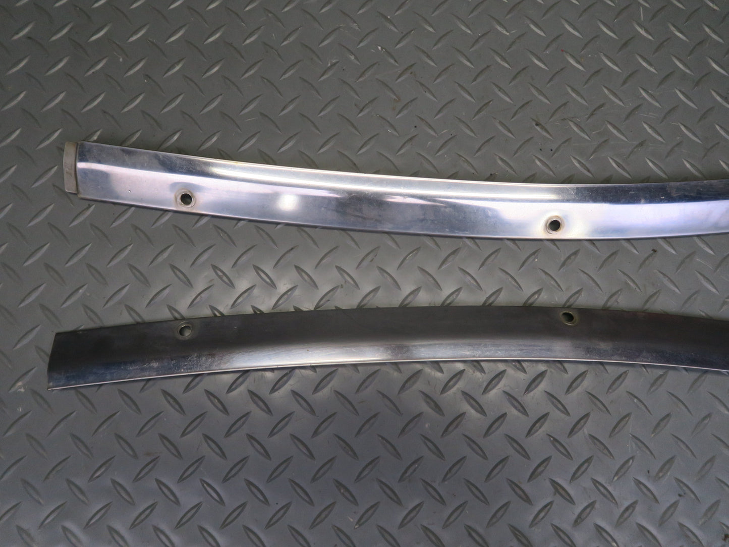 87-89 Nissan Z31 300ZX Front Windshield Chrome Trim Molding Cover Set OEM
