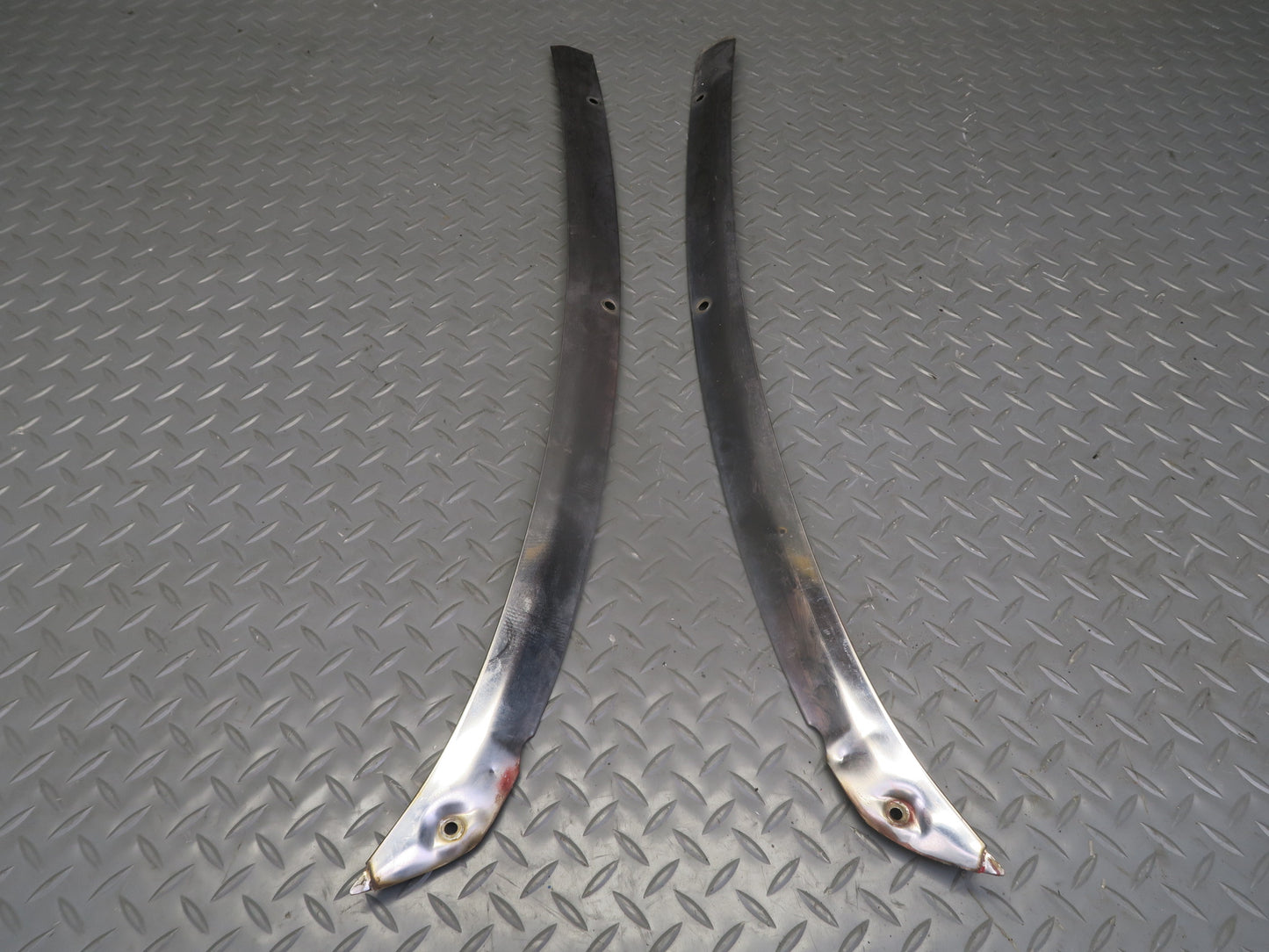87-89 Nissan Z31 300ZX Front Windshield Chrome Trim Molding Cover Set OEM