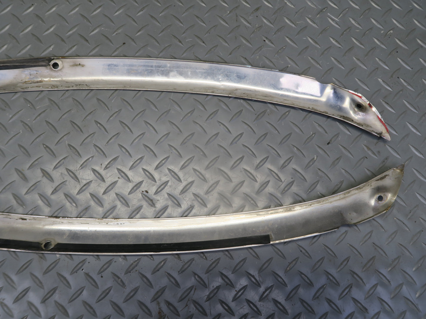 87-89 Nissan Z31 300ZX Front Windshield Chrome Trim Molding Cover Set OEM