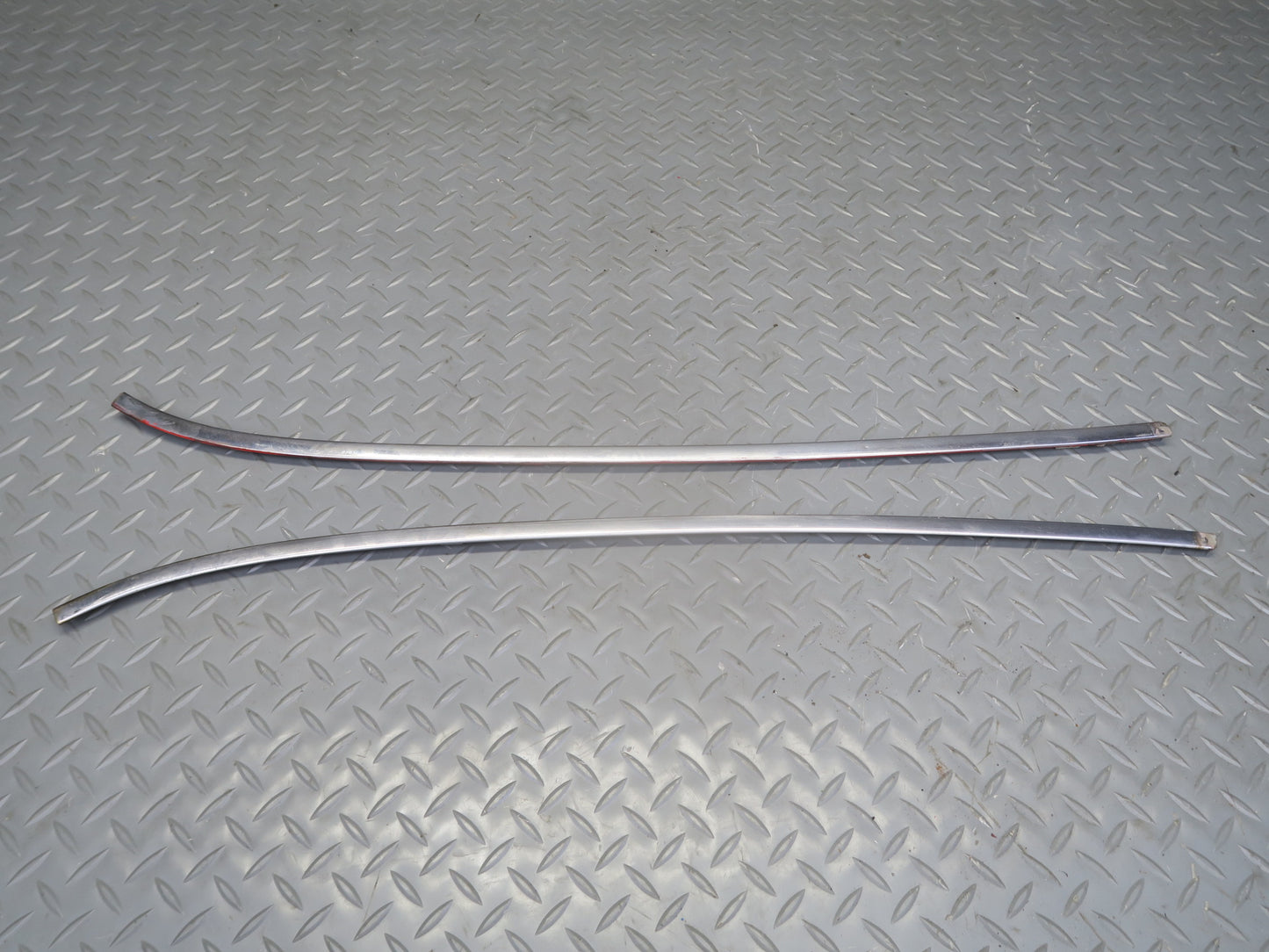 87-89 Nissan Z31 300ZX Front Windshield Chrome Trim Molding Cover Set OEM