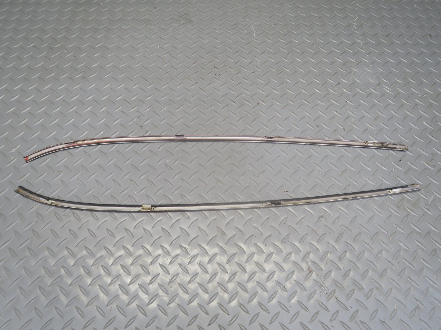 87-89 Nissan Z31 300ZX Front Windshield Chrome Trim Molding Cover Set OEM