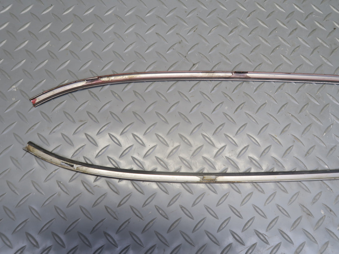 87-89 Nissan Z31 300ZX Front Windshield Chrome Trim Molding Cover Set OEM
