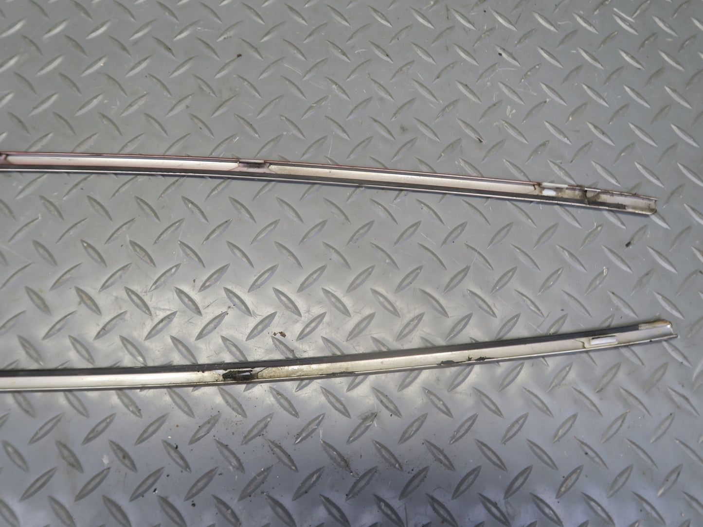 87-89 Nissan Z31 300ZX Front Windshield Chrome Trim Molding Cover Set OEM