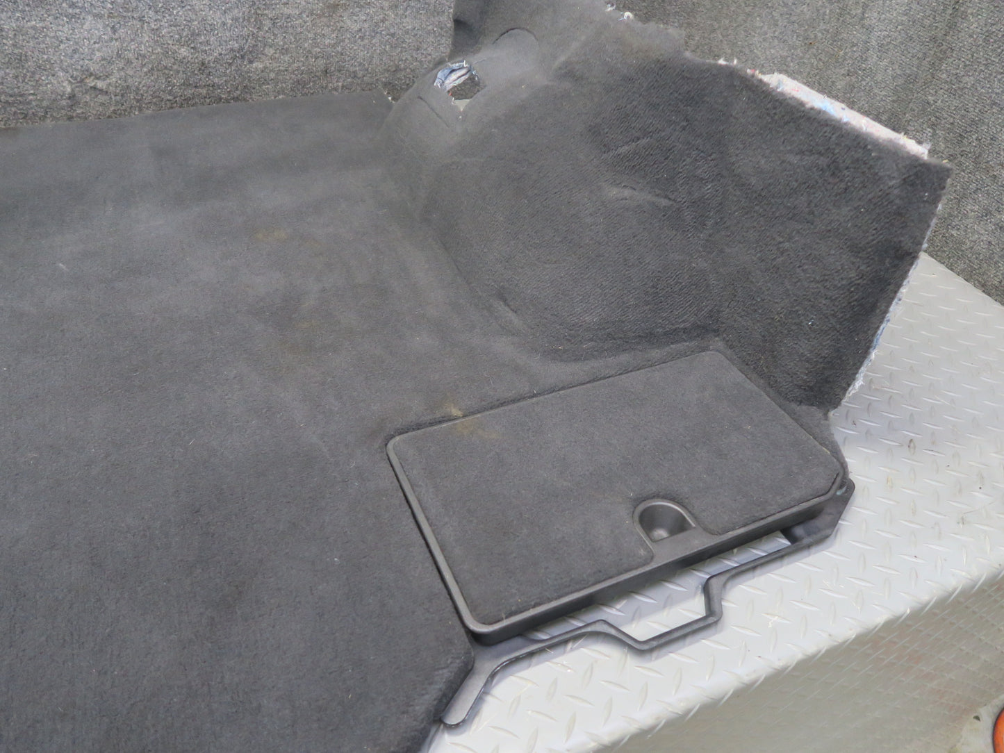 05-13 Chevrolet Corvette C6 Coupe Rear Trunk Floor Carpet Trim Panel Black OEM