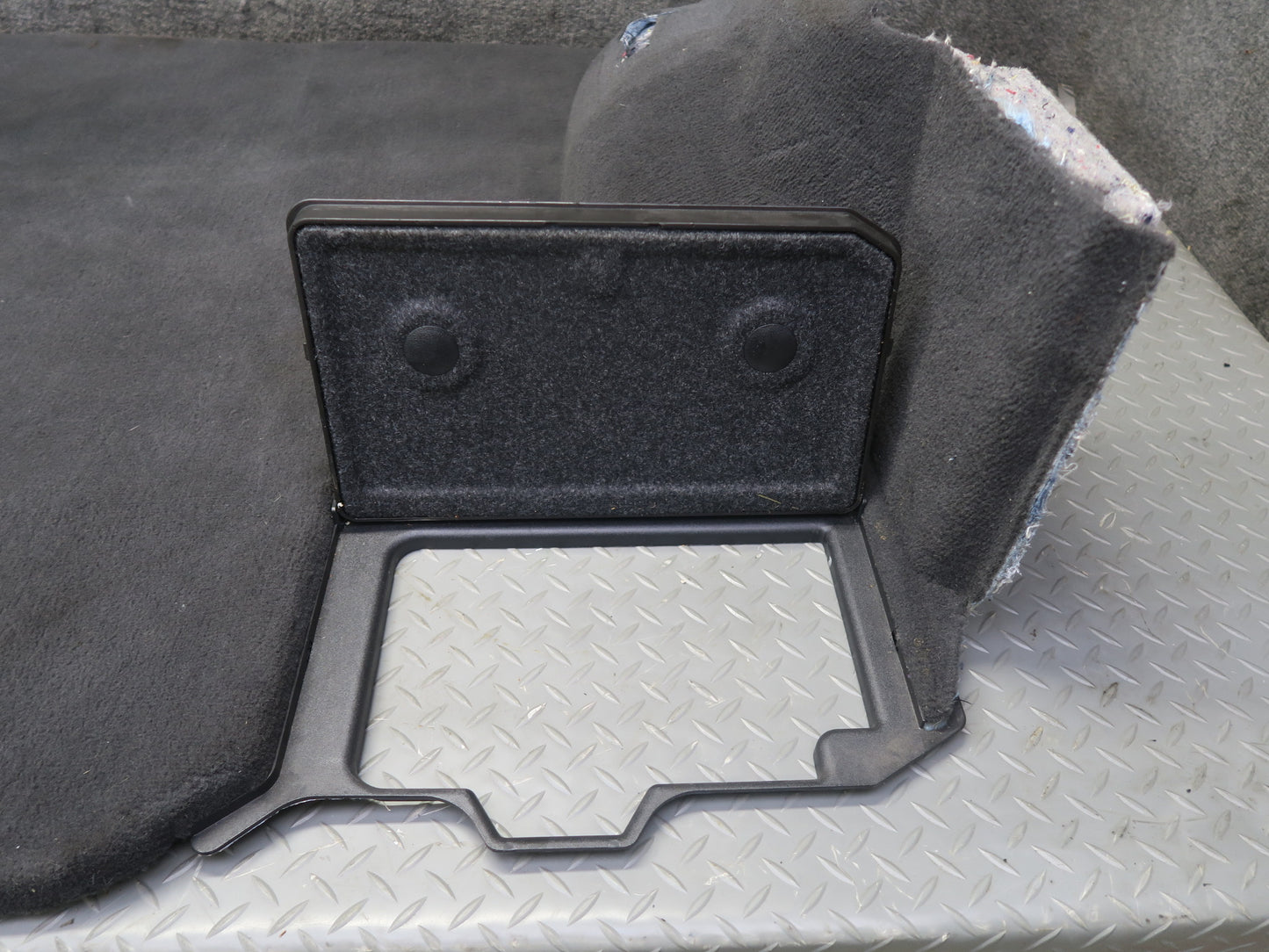 05-13 Chevrolet Corvette C6 Coupe Rear Trunk Floor Carpet Trim Panel Black OEM
