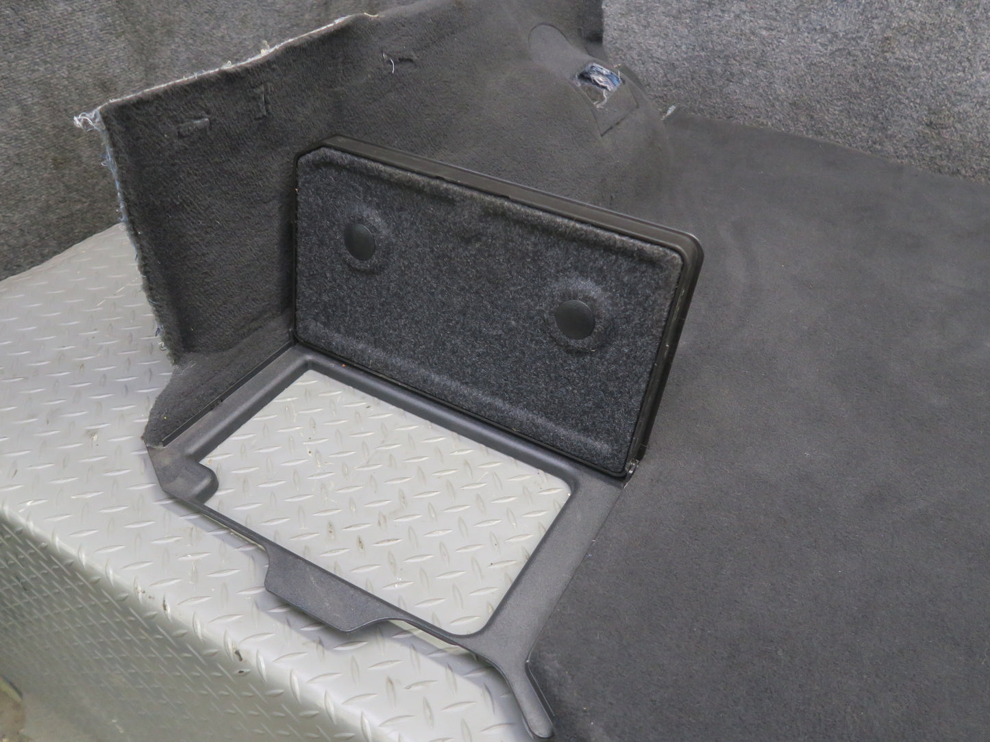 05-13 Chevrolet Corvette C6 Coupe Rear Trunk Floor Carpet Trim Panel Black OEM