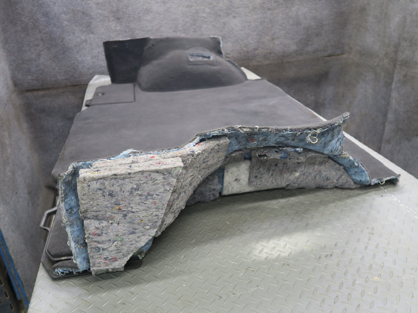 05-13 Chevrolet Corvette C6 Coupe Rear Trunk Floor Carpet Trim Panel Black OEM