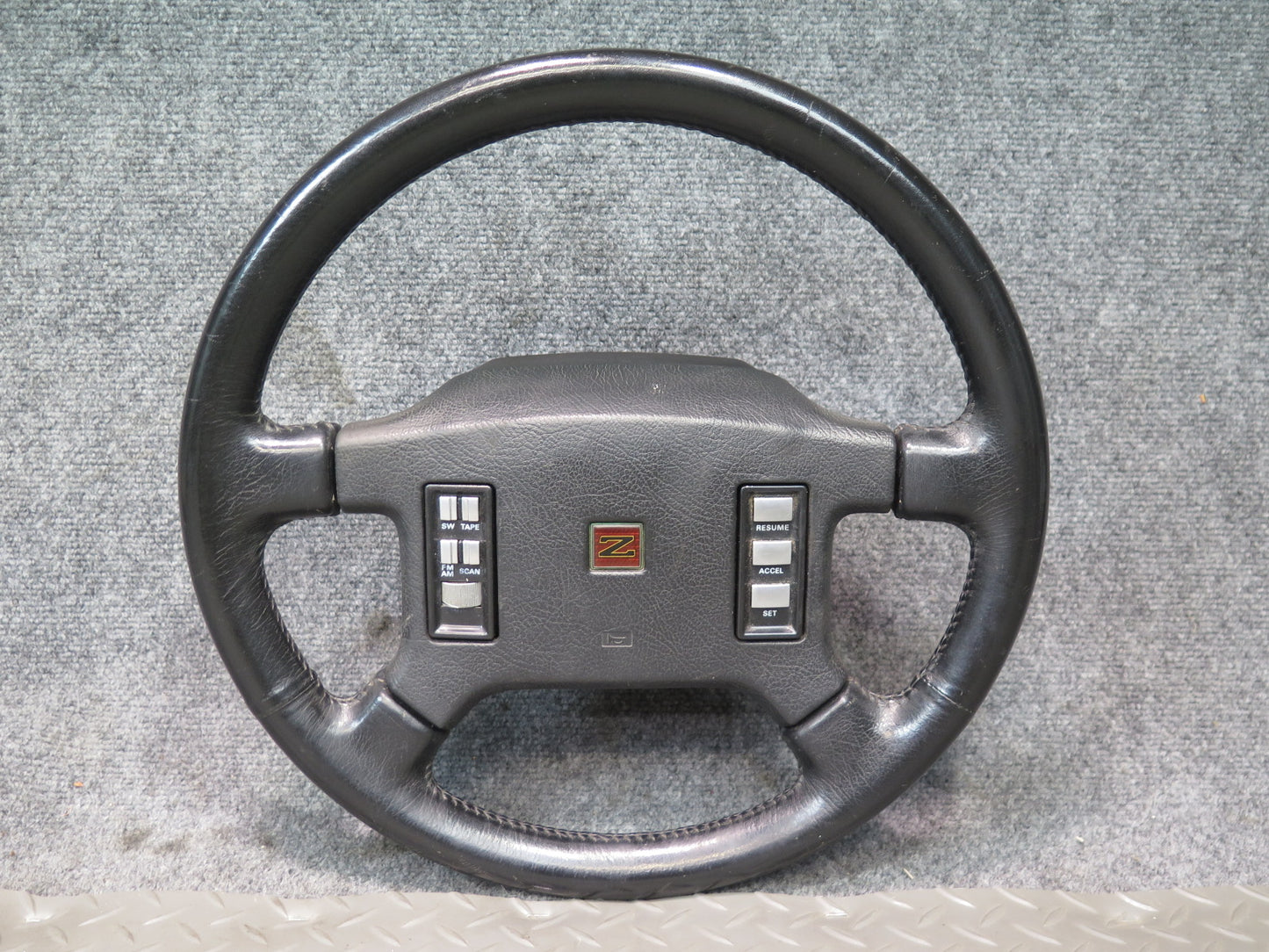 1987 Nissan Z31 300ZX GLL Leather Steering Black w Controls OEM