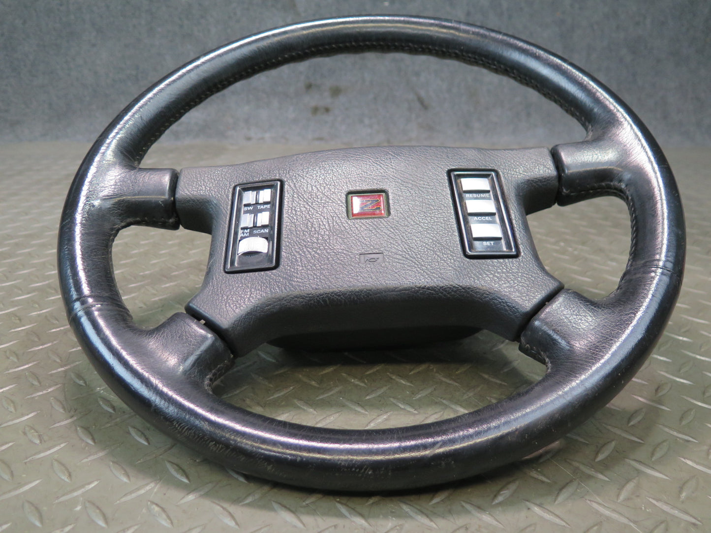 1987 Nissan Z31 300ZX GLL Leather Steering Black w Controls OEM