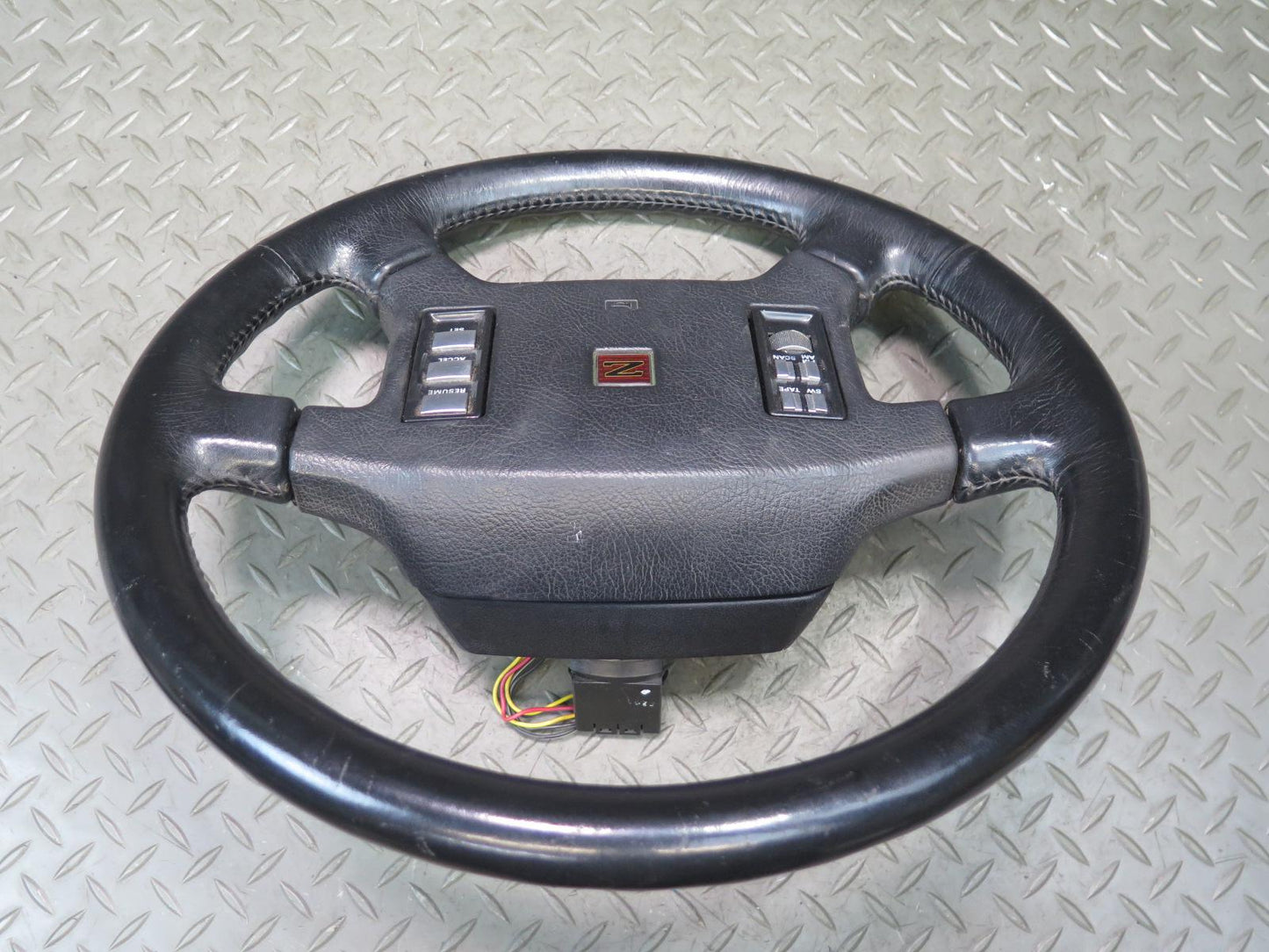 1987 Nissan Z31 300ZX GLL Leather Steering Black w Controls OEM