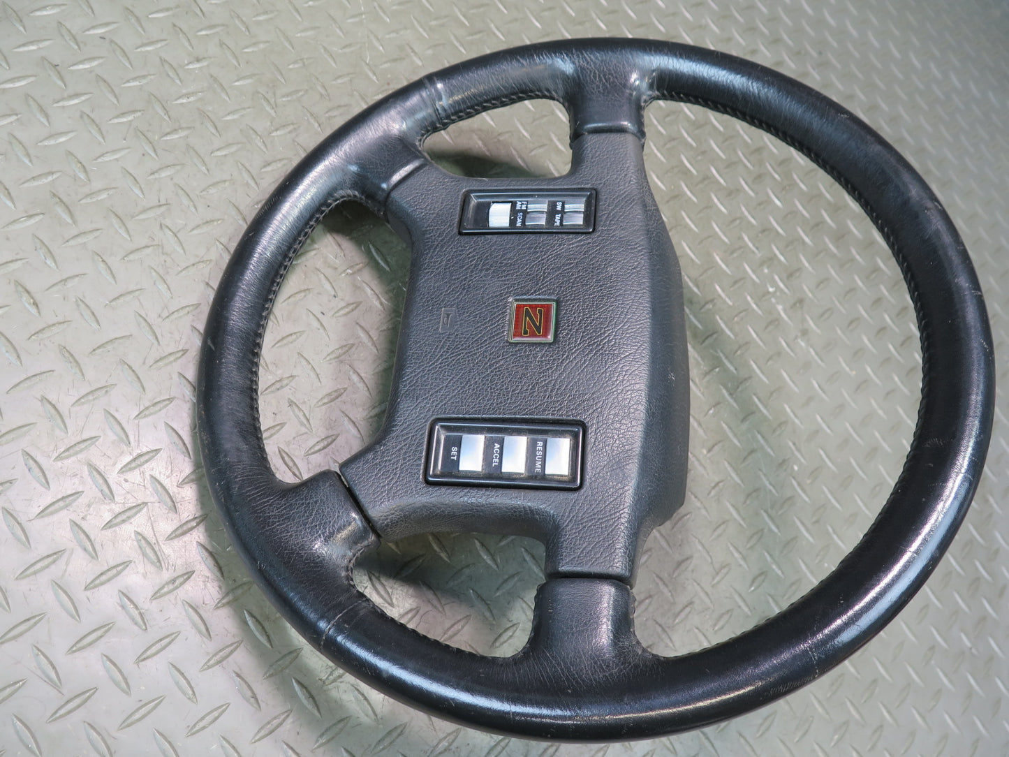 1987 Nissan Z31 300ZX GLL Leather Steering Black w Controls OEM