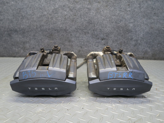 2016-2019 Tesla Model S 75D AWD Rear Left & Right Side Brake Caliper Set