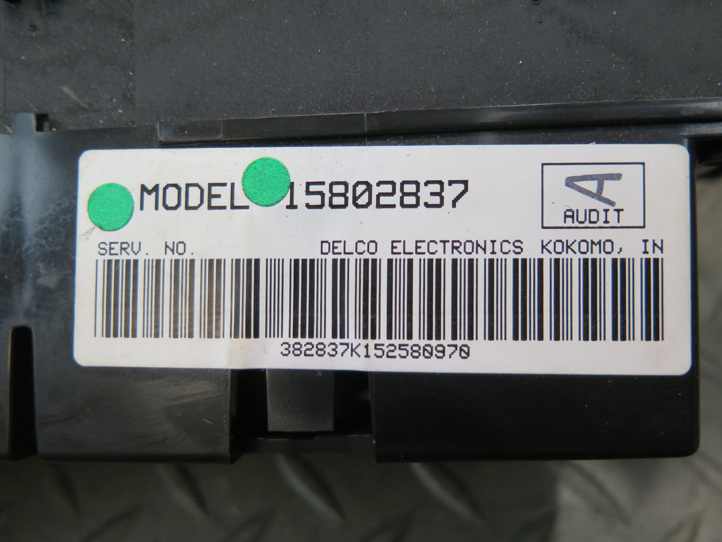 05-13 Chevrolet Corvette C6 A/C Heater Climate Control Switch Panel 15802837 OEM