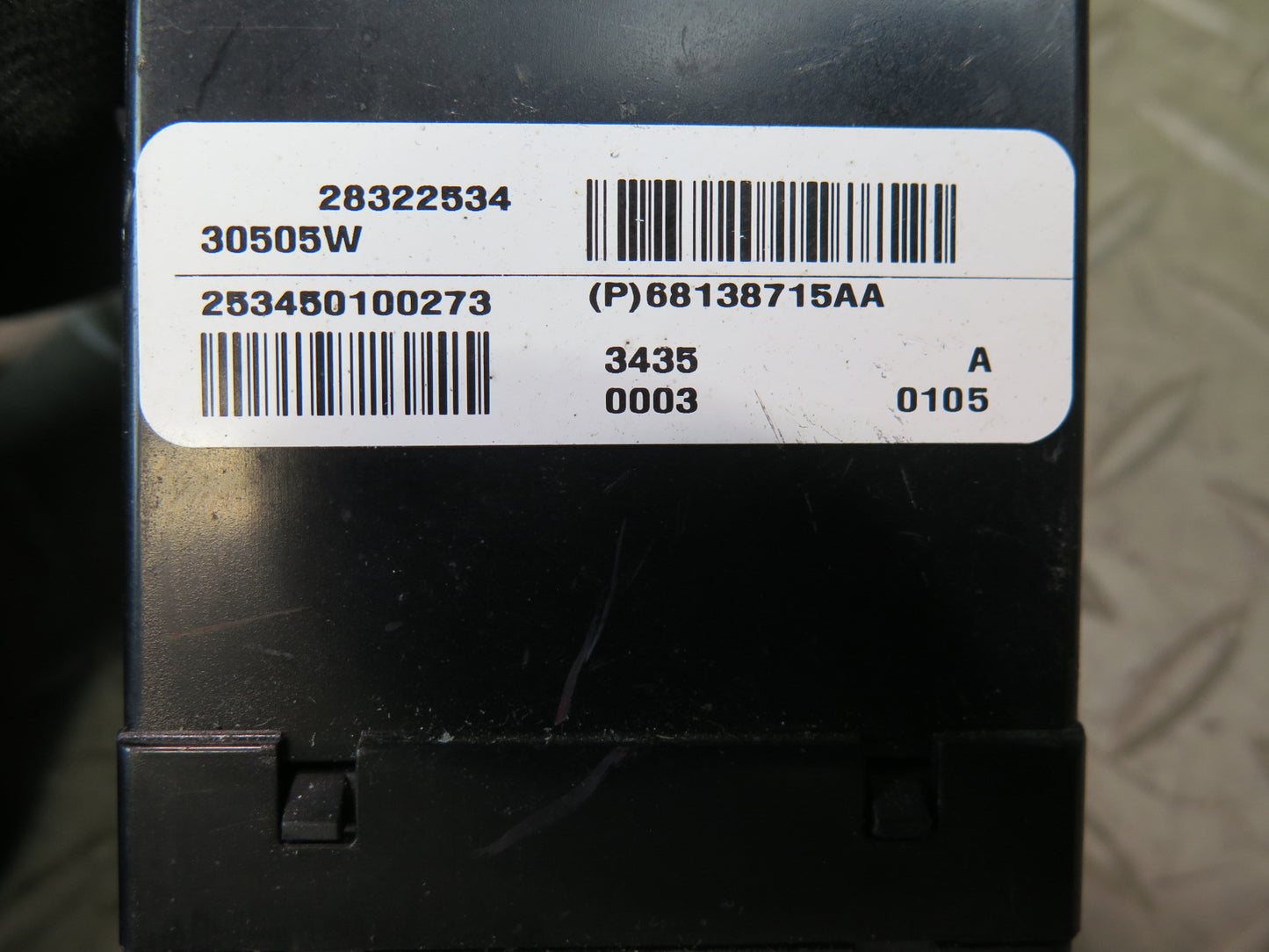 12-17 Jeep Wrangler JK Heated Seat Module 68138715AA OEM