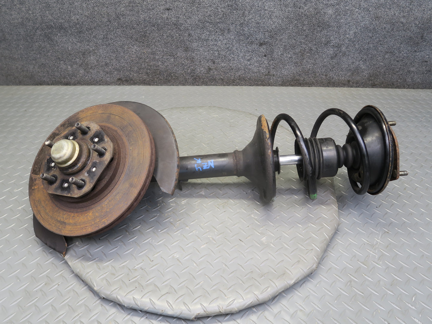 87-89 Nissan Z31 300ZX NA Front Right Spindle Knuckle Wheel Hub Strut Rotor OEM