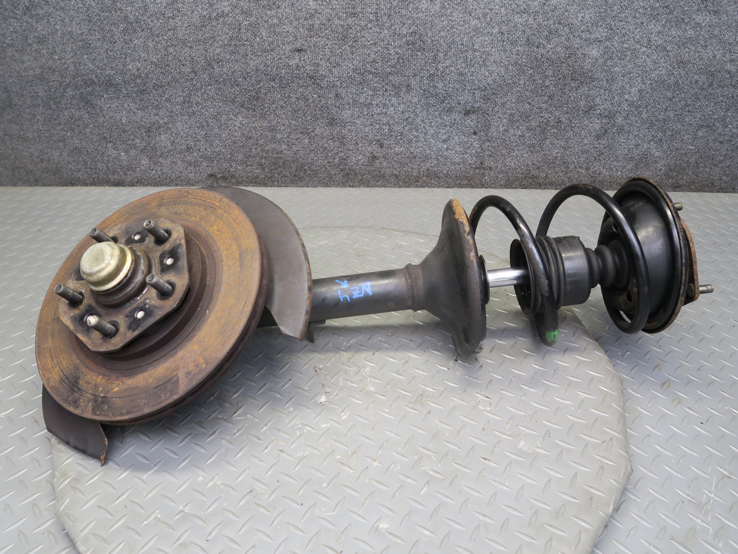 87-89 Nissan Z31 300ZX NA Front Right Spindle Knuckle Wheel Hub Strut Rotor OEM