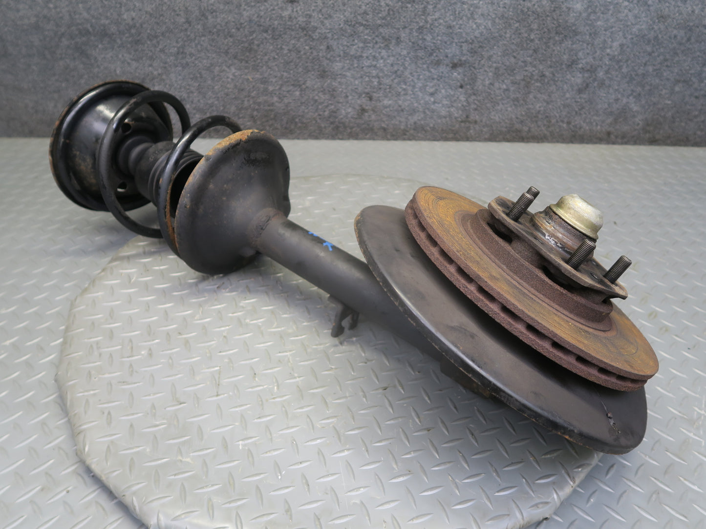 87-89 Nissan Z31 300ZX NA Front Right Spindle Knuckle Wheel Hub Strut Rotor OEM