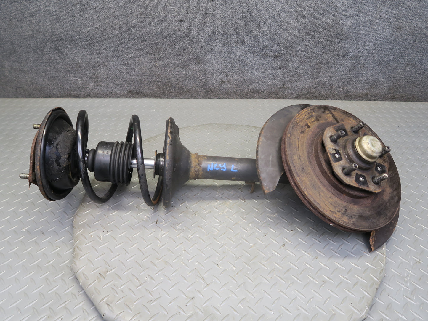 87-89 Nissan Z31 300ZX NA Front Left Spindle Knuckle Wheel Hub Strut Rotor OEM