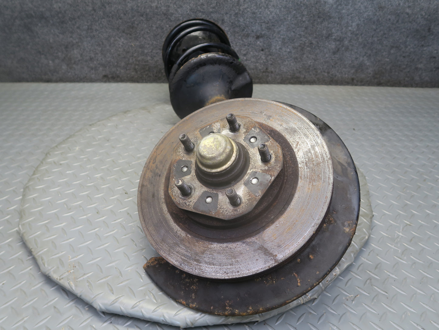 87-89 Nissan Z31 300ZX NA Front Left Spindle Knuckle Wheel Hub Strut Rotor OEM