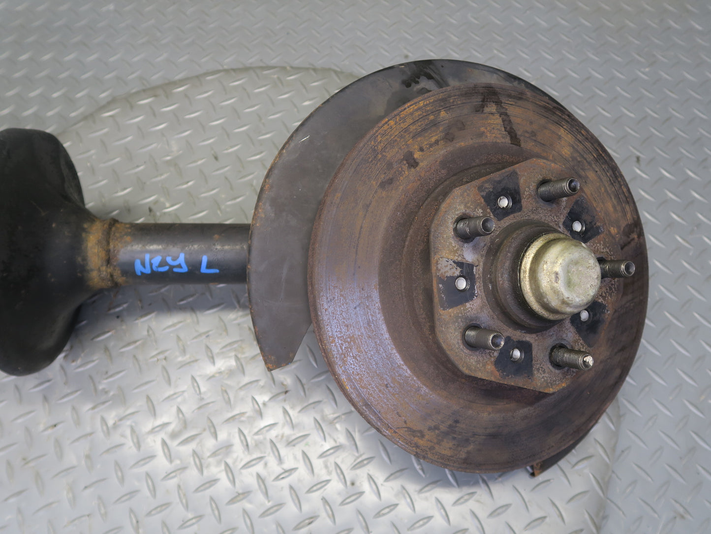 87-89 Nissan Z31 300ZX NA Front Left Spindle Knuckle Wheel Hub Strut Rotor OEM