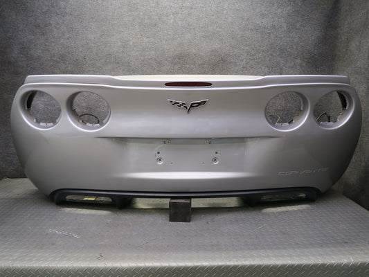 05-13 Chevrolet Corvette C6 Rear Bumper Cover White w Spoiler & Diffuser OEM