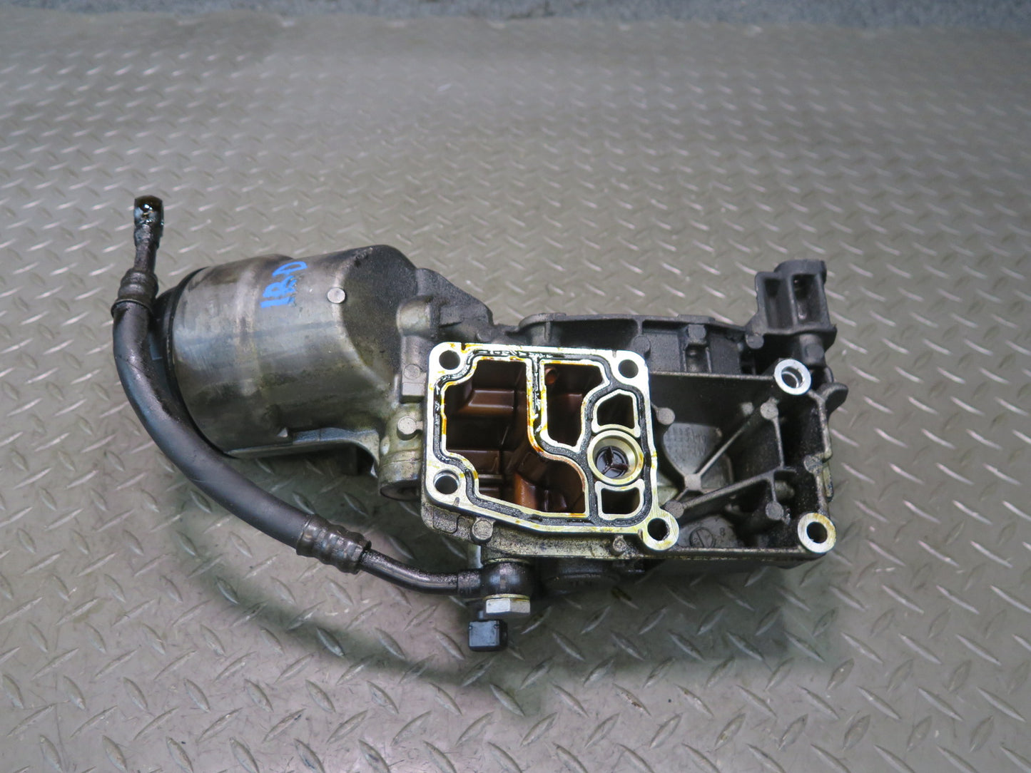 01-06 BMW E46 330ci Engine Oil Filter Housing 1713838 OEM